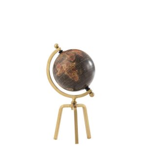 GLOBE TRIPOD IRON/PLASTIC GOLD/BLACK SMALL