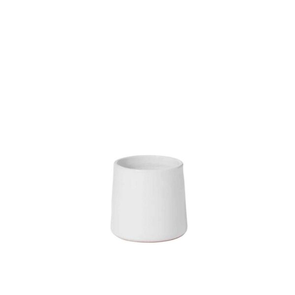 FLOWER POT ROUND CERAMIC WHITE SMALL