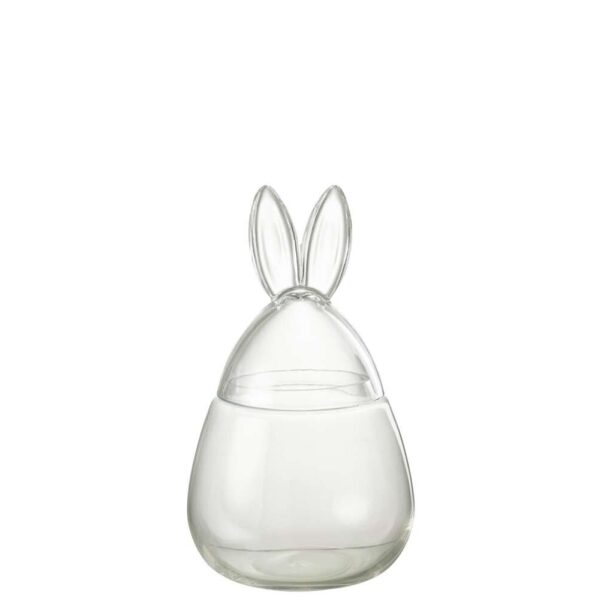 POT RABBIT GLASS TRANSPARENT SMALL