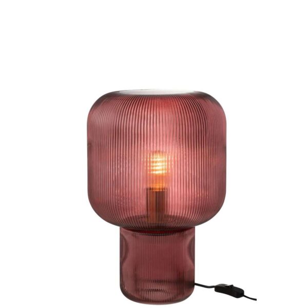 TABLE LAMP GLASS RED