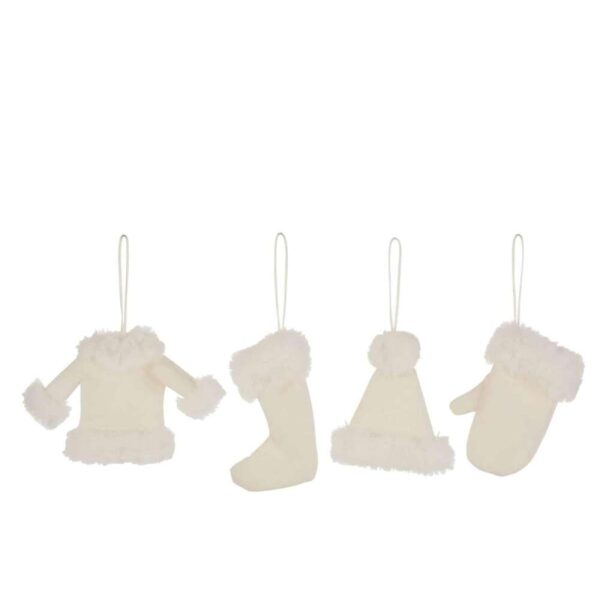 HANGERS CHRISTMAS CLOTHING TEXTILE BEIGE ASSORTMENT OF 4