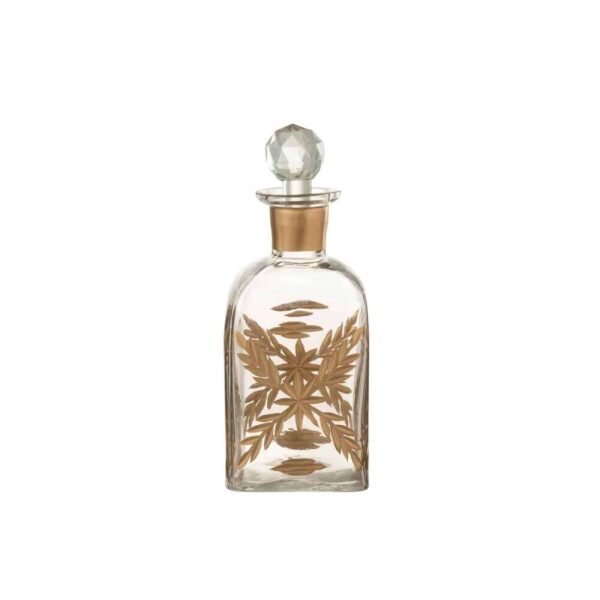 CARAFE CHLOE SQUARE GLASS TRANSPARENT/GOLD