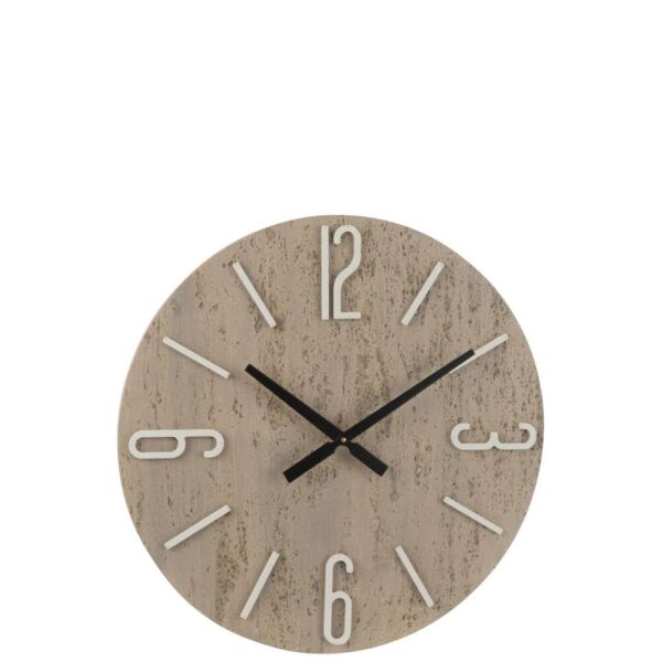 CLOCK POL MDF/STONE MIX