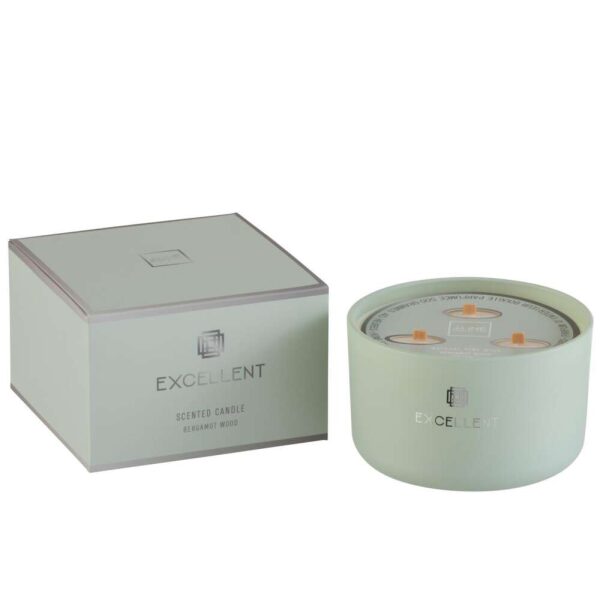 SCENTED CANDLE EXCELLENT GLASS MINT GREEN LARGE-40U