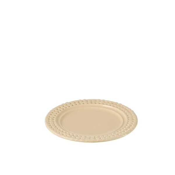 PLATE ROUND CERAMIC PEACH