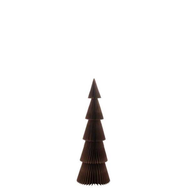 CHRISTMAS TREE FOLDING PAPER BROWN SMALL
