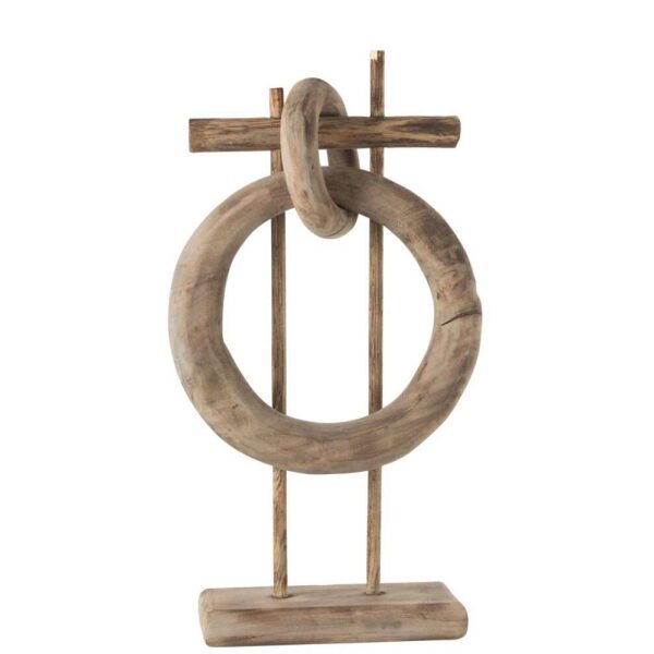 DECORATION RINGS VERTICAL WOOD NATURAL