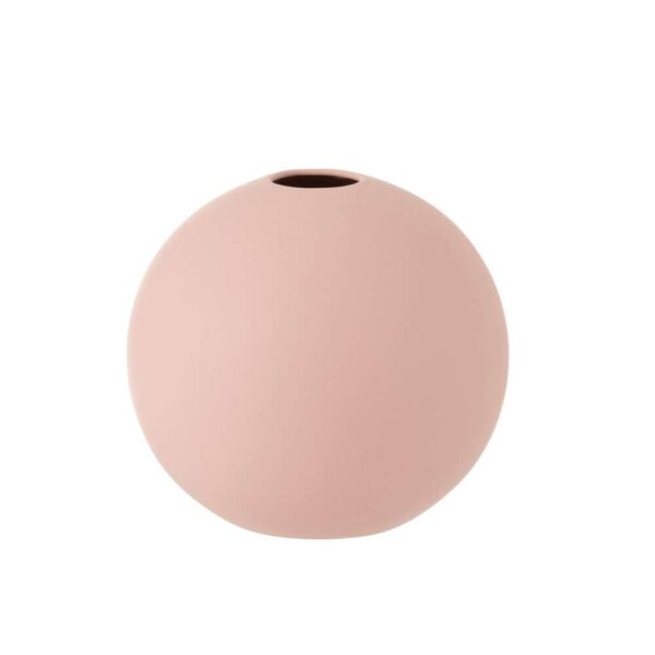 VASE BALL CERAMIC PASTEL PINK LARGE