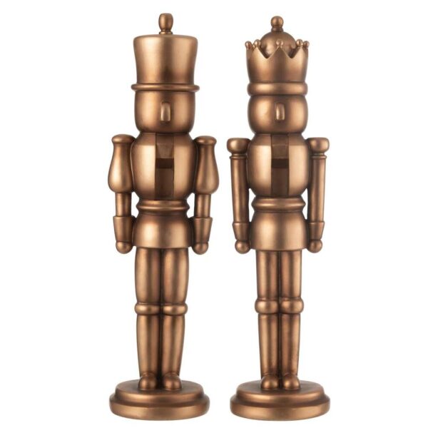 NUTCRACKER RESIN ANTIQUE GOLD LARGE ASSORTMENT OF 2