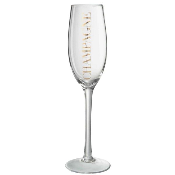 CHAMPAGNE GLASS TRANSPARENT/GOLD