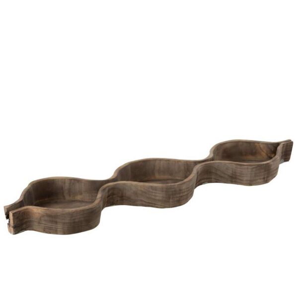 DECORATION DISH 3 COMPARTMENTS WOOD NATURAL