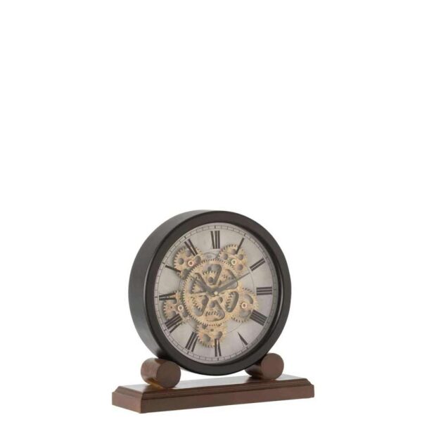 CLOCK ON FOOT INTERIOR MECHANISM MDF ANTIQUE GOLD/BLACK