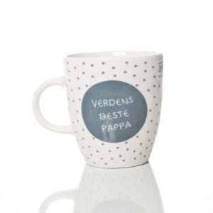 kaffekopp, lite krus med tekst- verdens Beste Pappa- ca 7X8cm