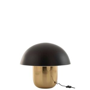 LAMP MUSHROOM IRON BLACK/GOLD LARGE