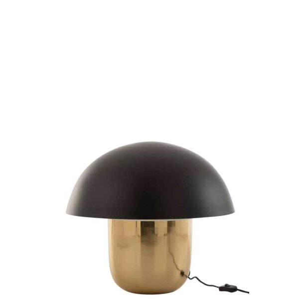 LAMP MUSHROOM IRON BLACK/GOLD LARGE