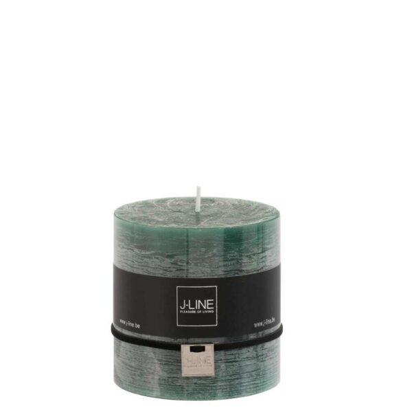 CYLINDER CANDLE DARK GREEN -64H