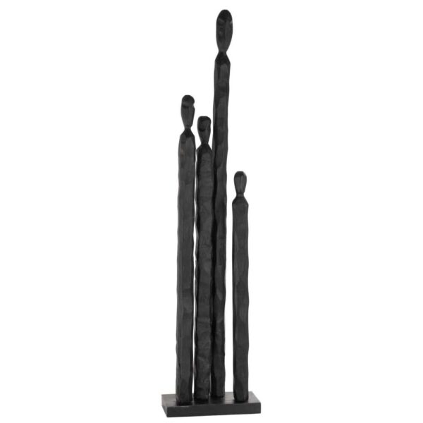 FIGURE GROUP LONG MANGO WOOD BLACK