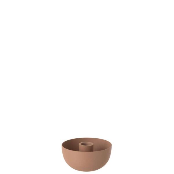 CANDLE HOLDER BOWL IRON OLD PINK SMALL