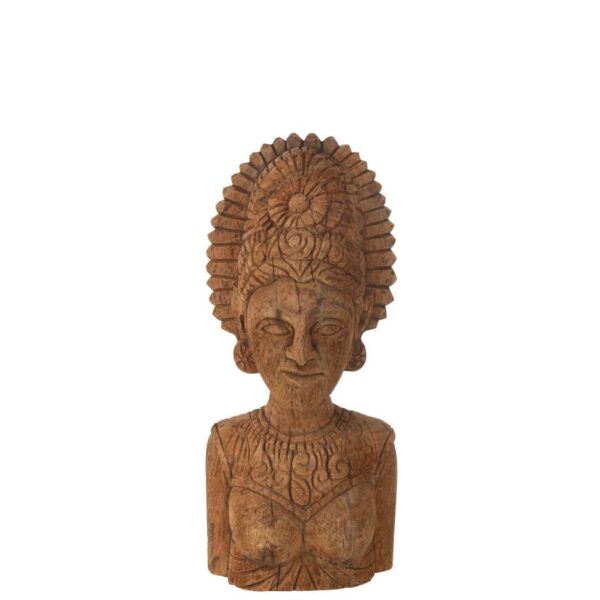BUST LADY MANGO WOOD NATURAL