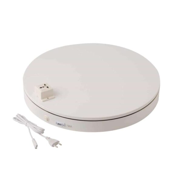 ROTATING BASE ROUND + SOCKET 40KG PLASTIC WHITE MEDIUM