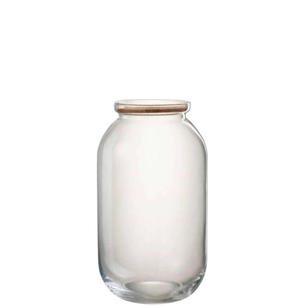 POT ROXY DECORATIVE GLASS/CORK TRANSPARENT LARGE