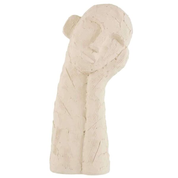 FIGURE LEANING CEMENT WHITE LARGE
