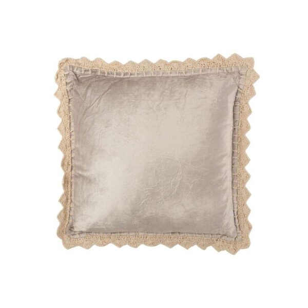 CUSHION BORDER VISCOSE SQUARE GREY
