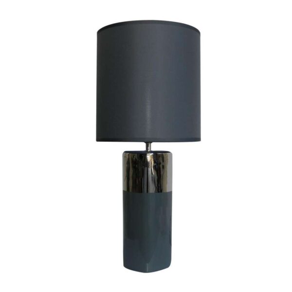 Lampe Base Gråblå/Sølv 11X11X36Cm