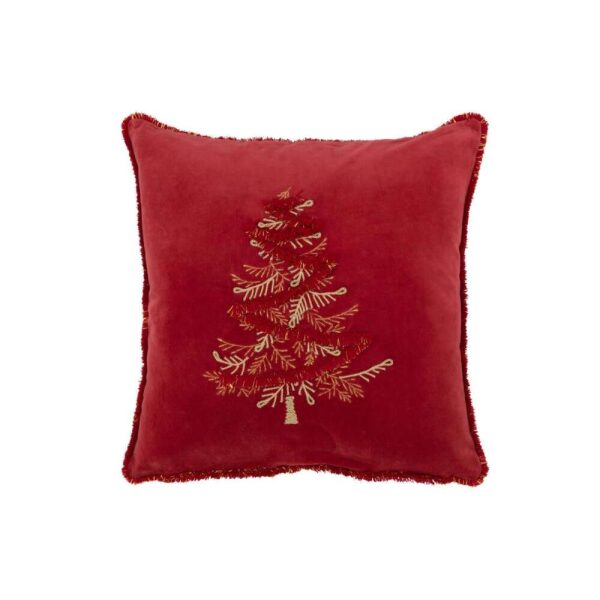 CUSHION TREE TEXTILE RED/GOLD
