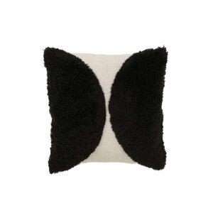 CUSHION SEMI CIRCLE COTTON BLACK