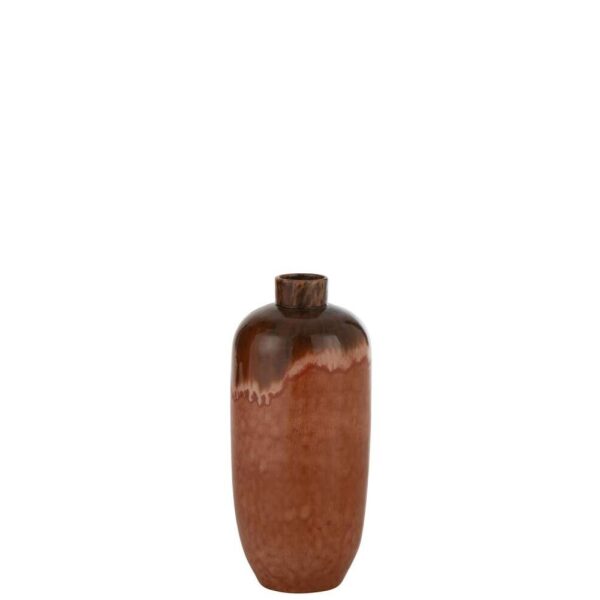 VASE ALINE CERAMIC RUST BROWN SMALL