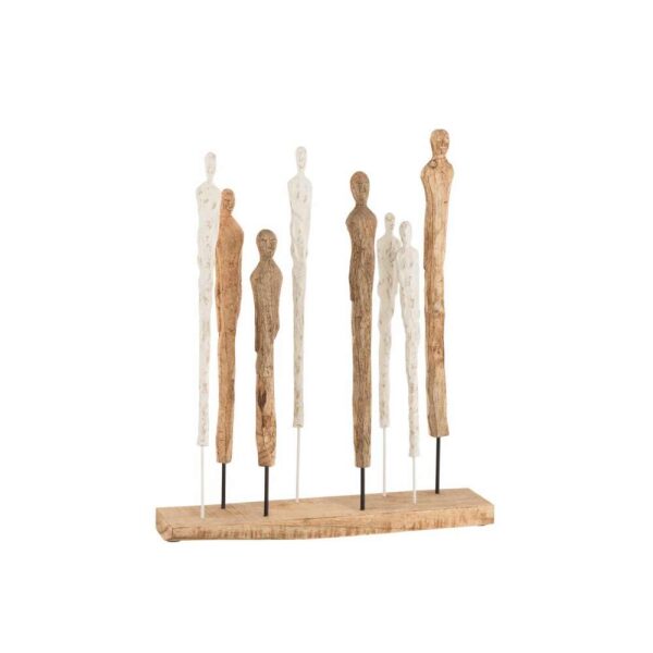 FIGURES 8 THIN MANGO WOOD/ALUMINIUM WHITE/NATURAL