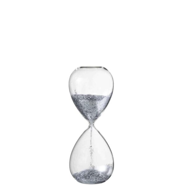 HOURGLASS PEARLS GLASS SILVER MEDIUM