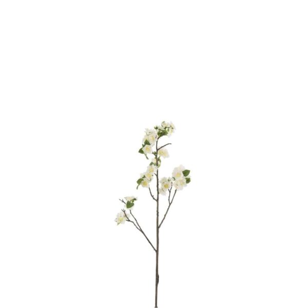 BLOSSOM BRANCH PLASTIC WHITE/BROWN SMALL