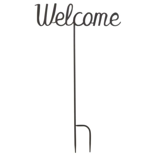 DECORATION GARDEN WELCOME IRON BLACK