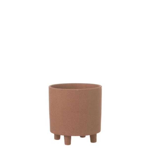 FLOWERPOT THIBAULT CERAMIC BROWN MEDIUM
