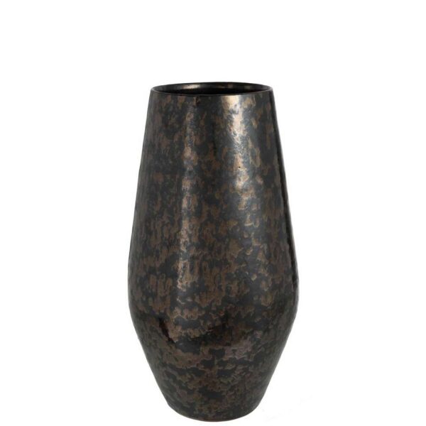 VASE ANTIQUE SMOKEY CERAMIC BLACK LARGE