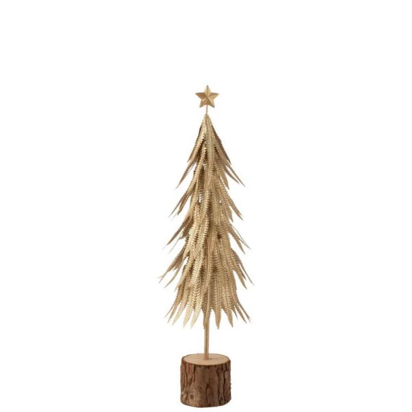 CHRISTMAS TREE METAL GLITTER GOLD SMALL