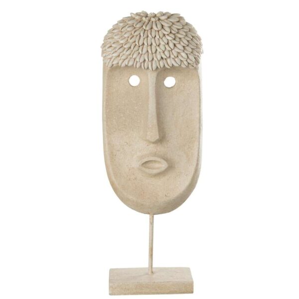 FACE STAND ETHNIC STONE/RESIN BEIGE LARGE