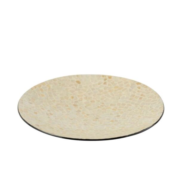 TRAY NUYE ROUND SHELLS/PAPER IVORY