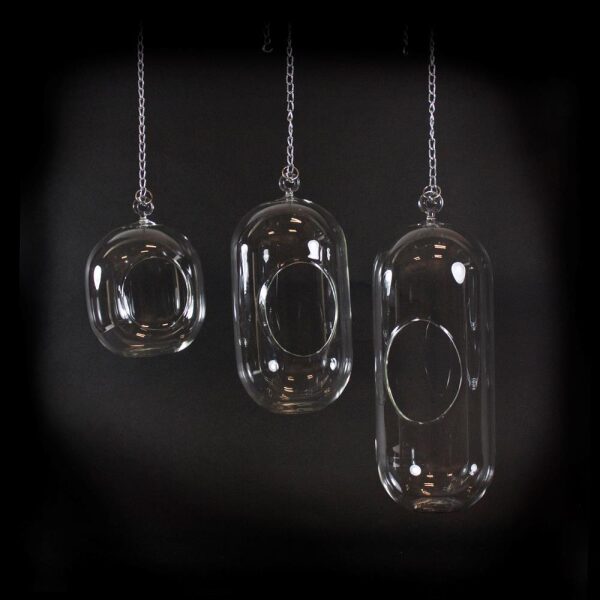 Glassheng Avlang M/Kjetting 12X24Cm