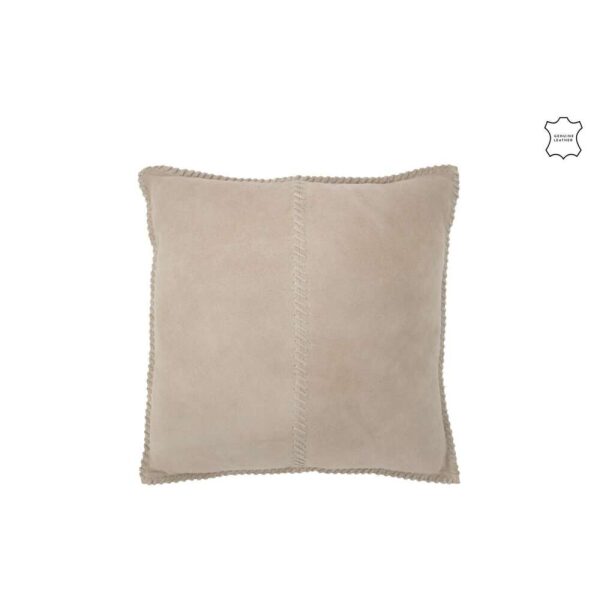 CUSHION CENTRE LINE LEATHER GREY