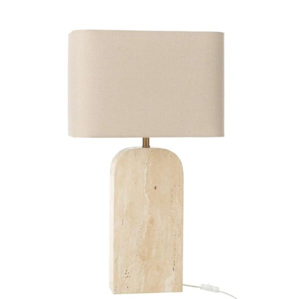 TABLE LAMP TRAVERTINE BEIGE