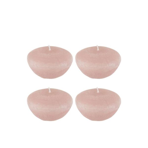BOX 4 FLOATING CANDLE PINK LARGE-8H
