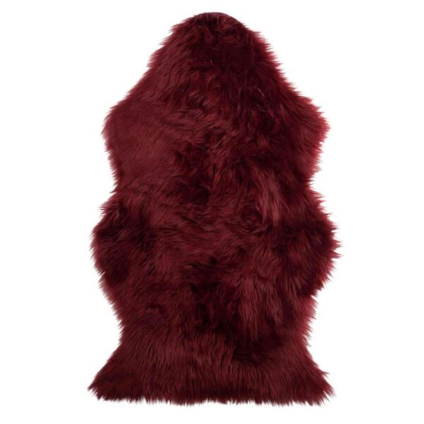 FLOORMAT FAKE FUR RED