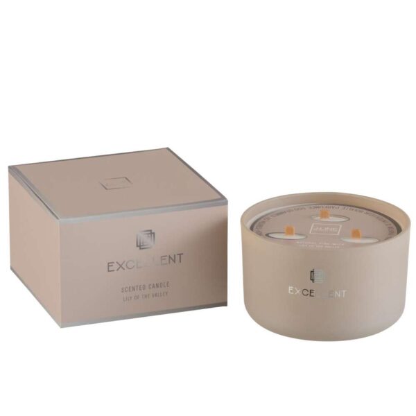 SCENTED CANDLE EXCELLENT GLASS BEIGE LARGE-40U