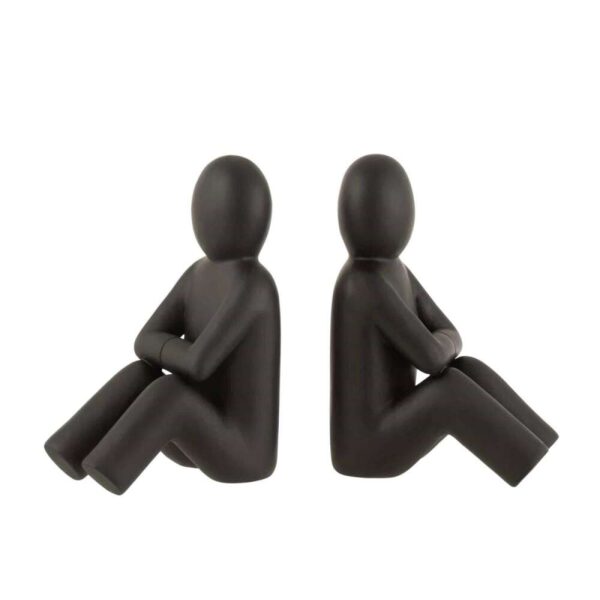 SET 2 BOOKEND P'TIT MAURICE POLY BLACK