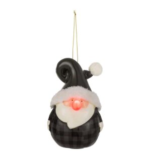 HANGER SANTA SPARKLING NOSE POLY GREY LARGE