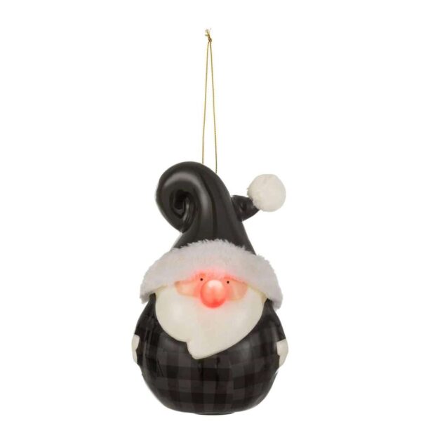 HANGER SANTA SPARKLING NOSE POLY GREY LARGE