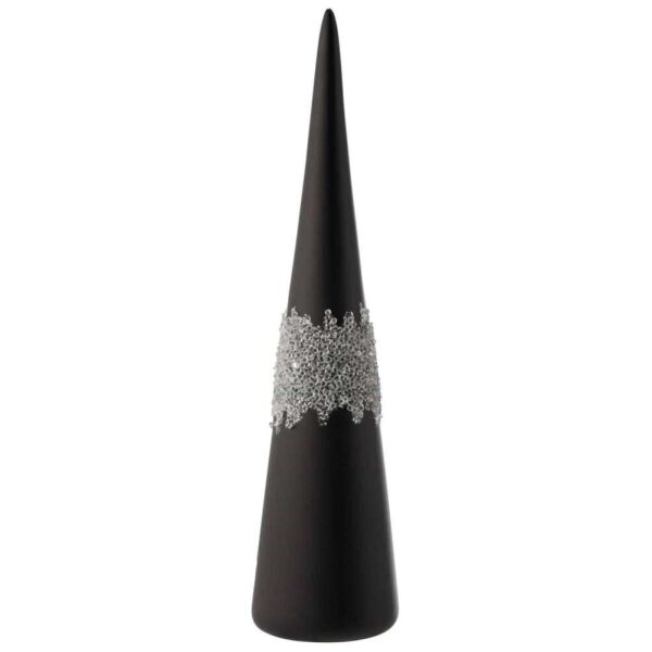 CONE SUGAR MIDDLE DIAMONDS LINE GLASS MATTE BLACK LARGE